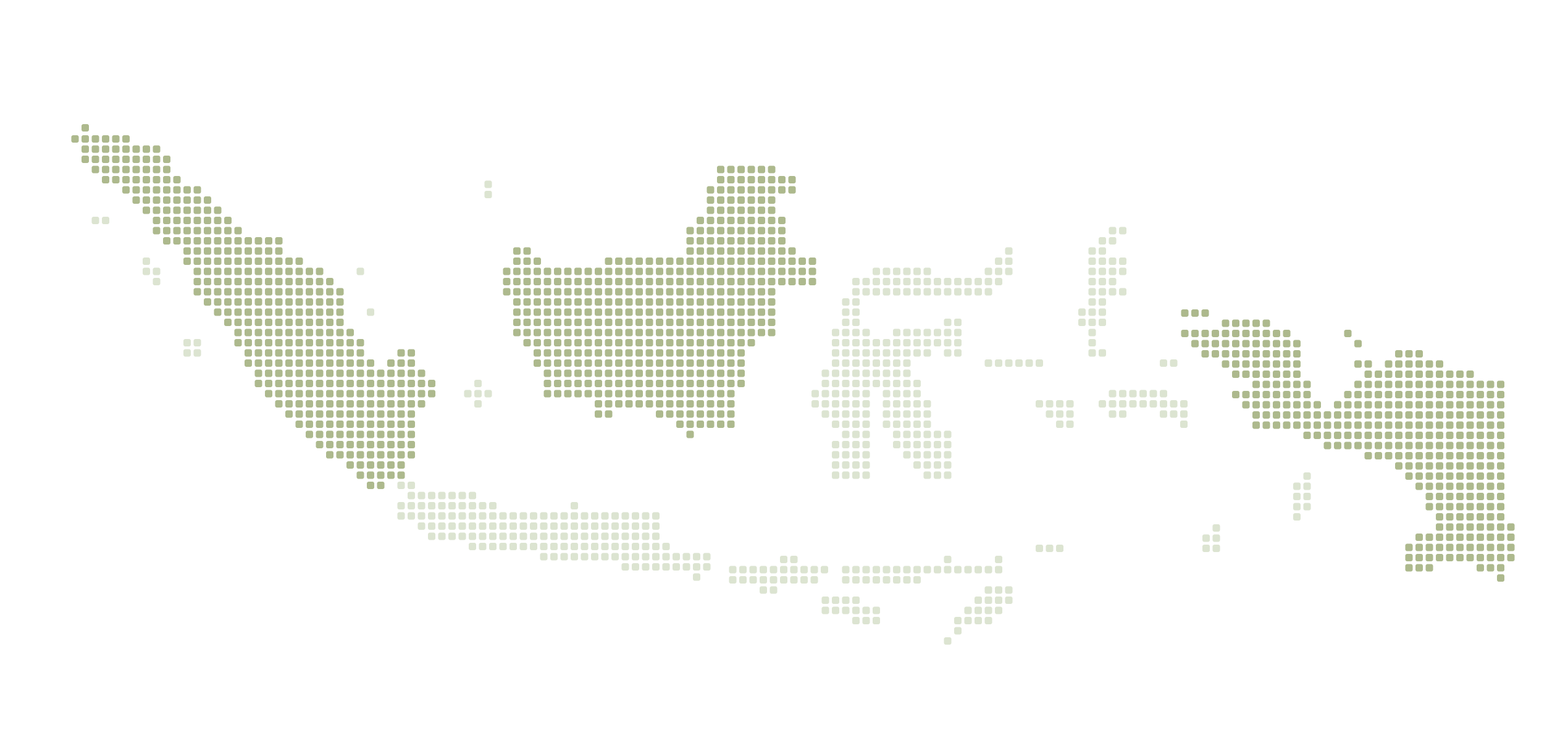 Dotted map of Indonesia showing Canopy Carbon project locations