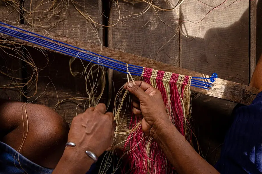 Traditional craft work in Papua
